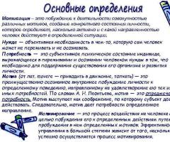 Мотивация: источник сил для действий Внутренние побуждения человека к деятельности вызванное потребностями